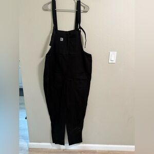 Lucy & Yak Organic Cotton Black Denim Overalls – Size 12 (US) / 16 (UK)